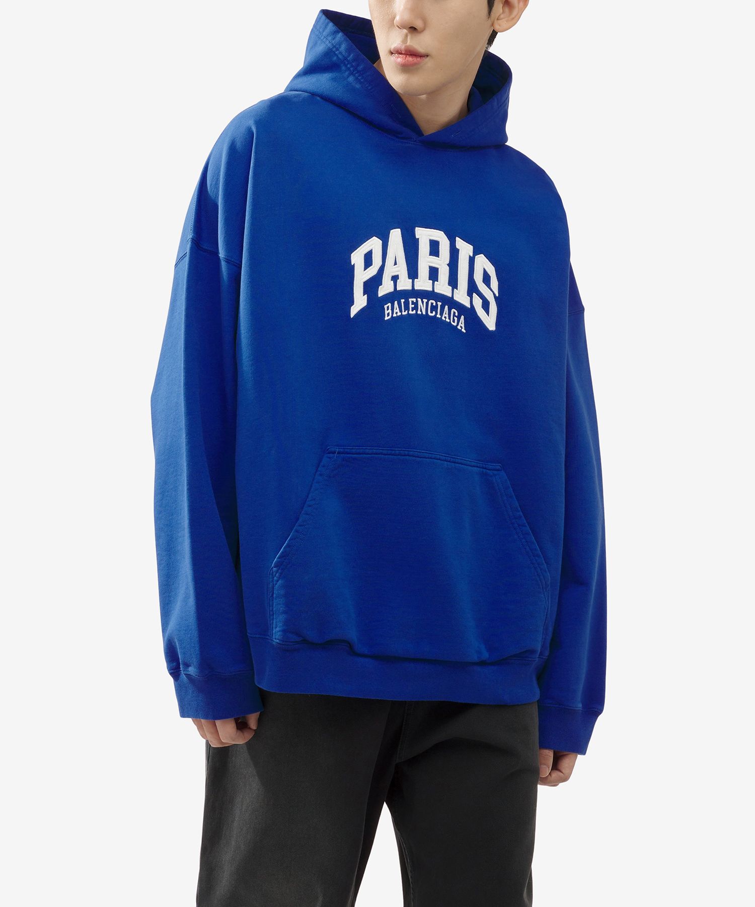 MUSINSA | BALENCIAGA Cities Paris Oversized Hoodie - Blue:White