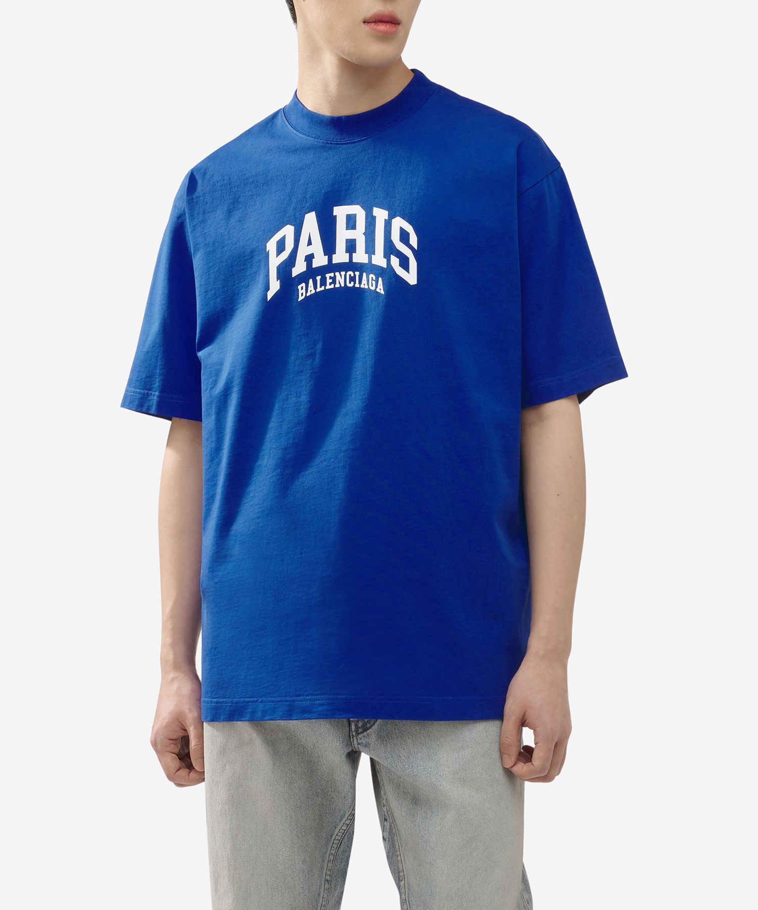 ★BALENCIAGA★ Medium Fit Cities Paris Short Sleeve T-Shirt Balenciaga Cities Paris T-shirt Medium Fit 'White