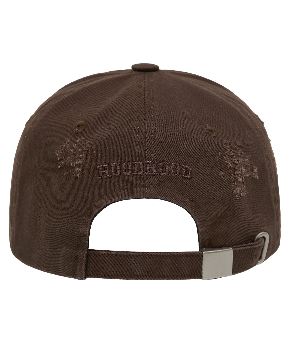 후드후드(HOODHOOD) HD 아플리케 데미지 볼캡 브라운