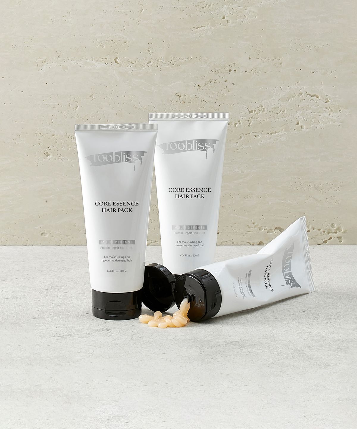 루블리스(ROOBLISS) 단백질 코어 에센스 헤어팩 화이트 200ml (+TWS 스페셜 이미지카드 증정)