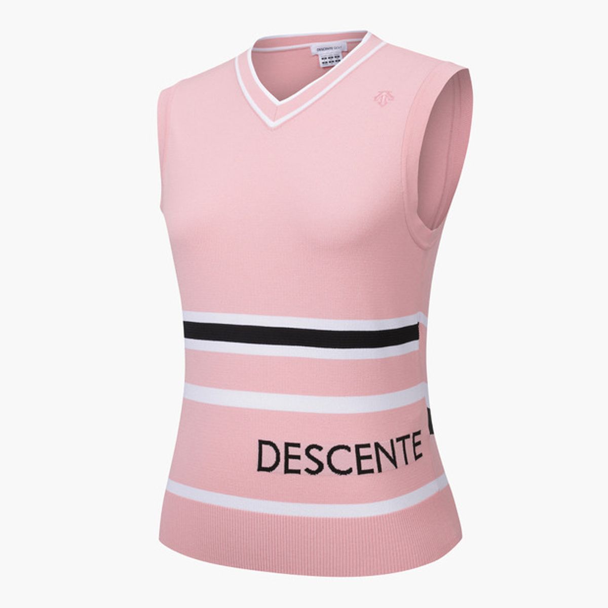 데상트골프(DESCENTE GOLF) 여성 V넥 니트 베스트 (DP12WFKV21)