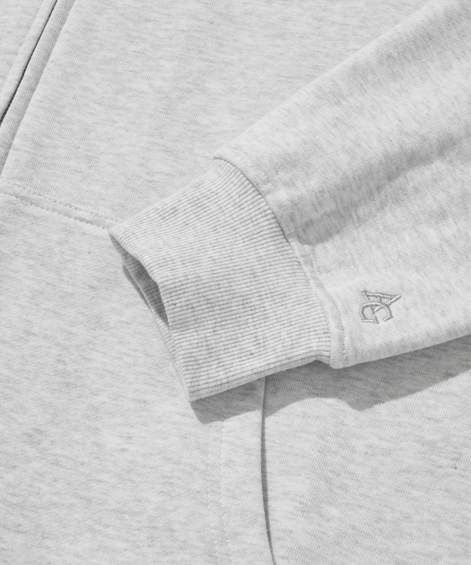 MUSINSA | AGOD 2_WAY Sweat Hooded Zip-up [White Melange]