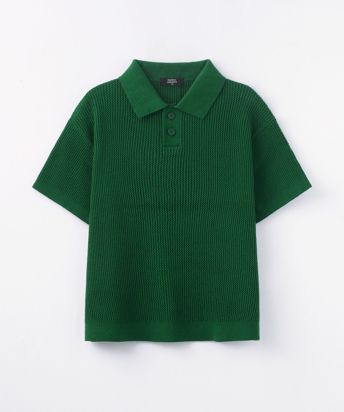 무신사 스탠다드 키즈(MUSINSA STANDARD KIDS) 크로셰 니티드 폴로 셔츠 [아이리시 그린]