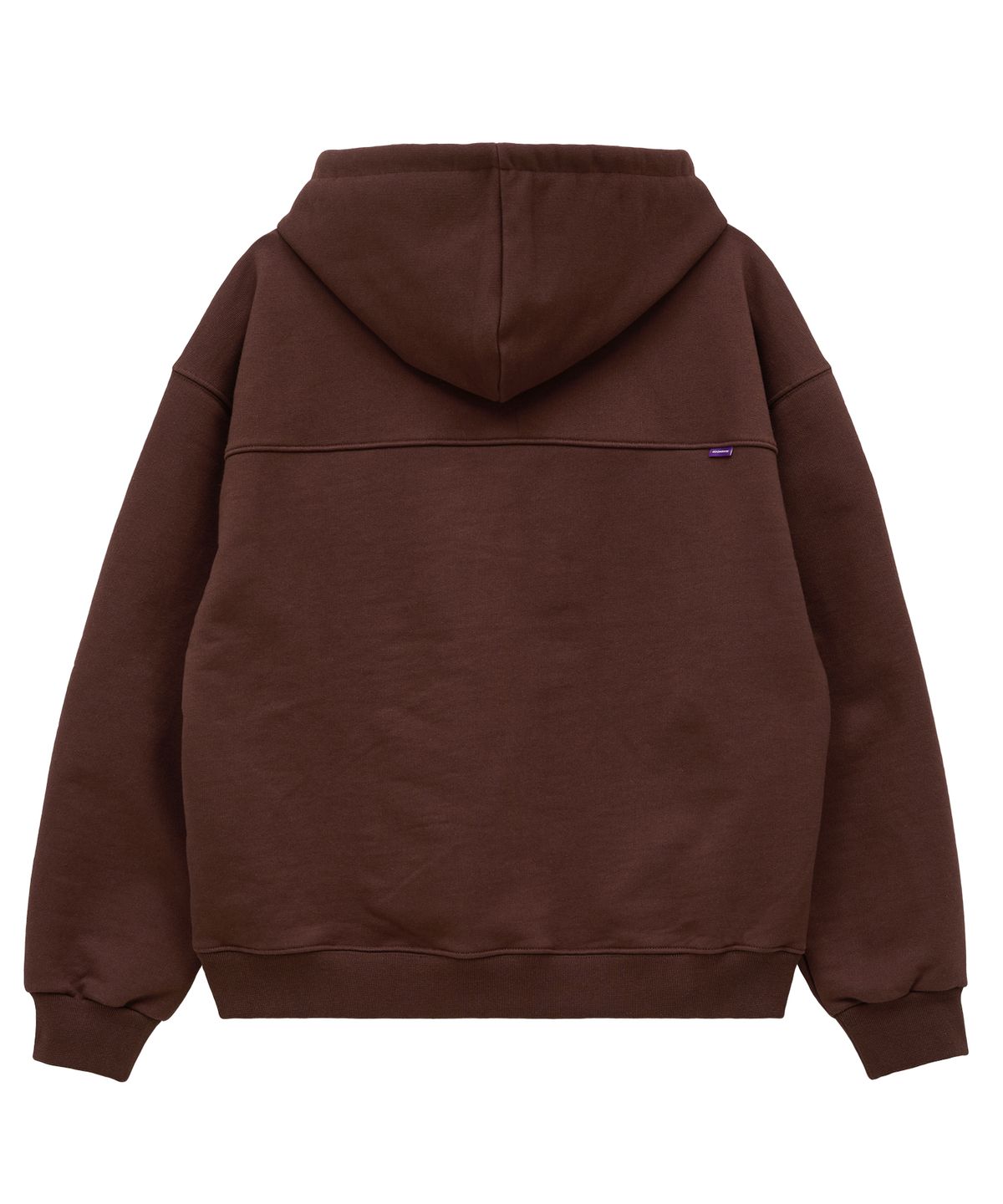 후드후드(HOODHOOD) HOOD 로고 아플리케 후드 브라운