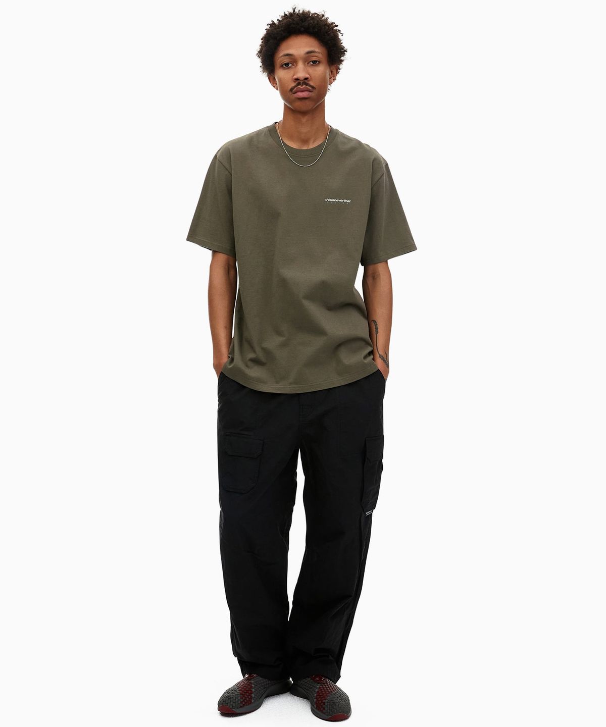 디스이즈네버댓(THISISNEVERTHAT) DSN-Logo Tee Olive