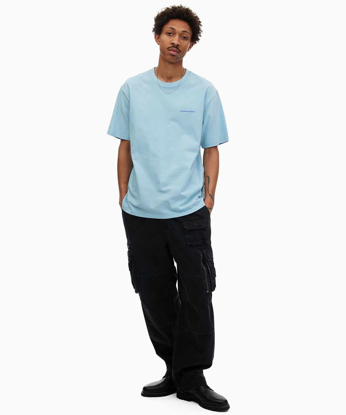 디스이즈네버댓(THISISNEVERTHAT) DSN-Logo Tee Sky Blue
