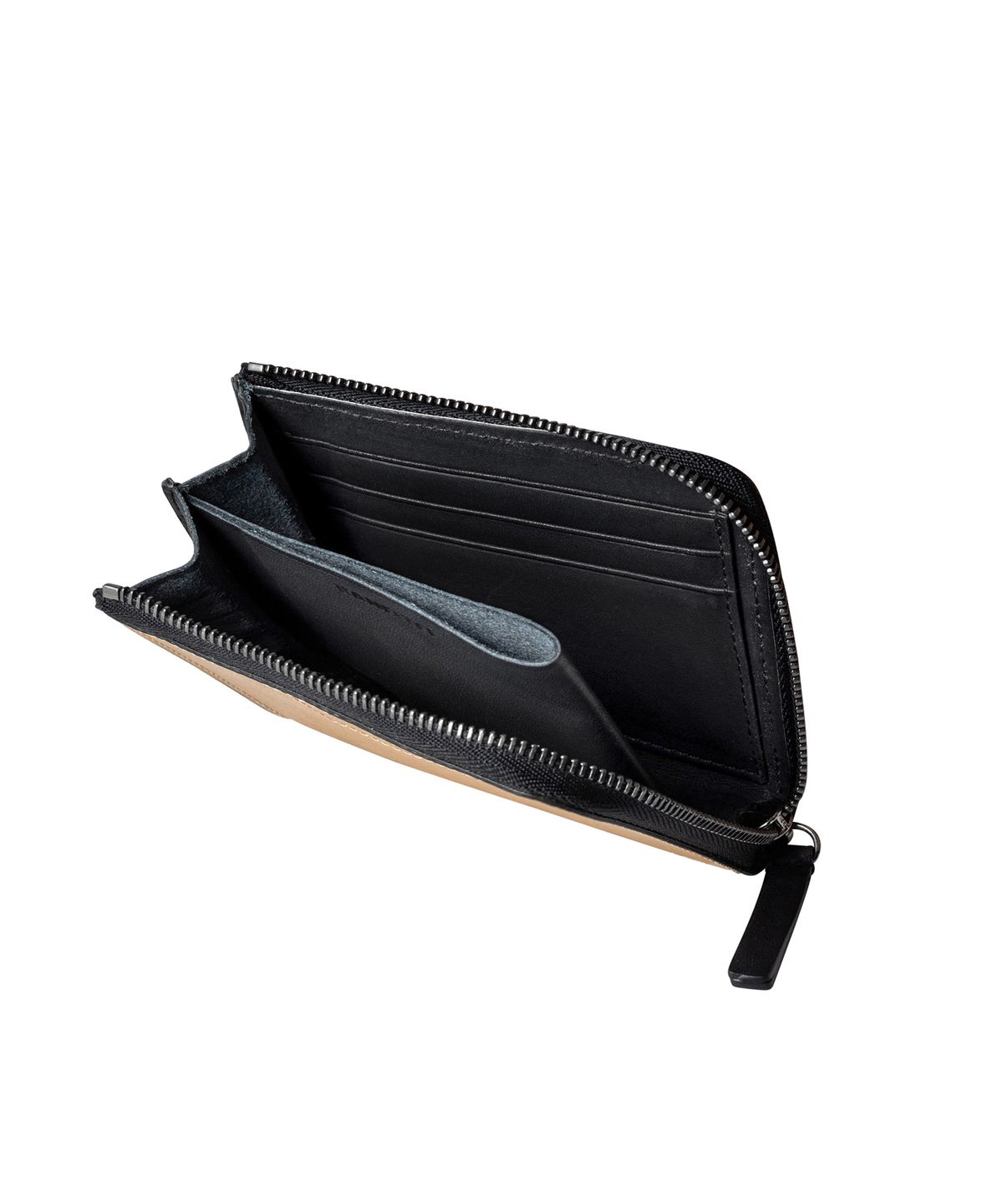 카네이테이(KANEITEI) CAMEL ZIP AROUND WALLET (BEIGE) / UPCYCLED