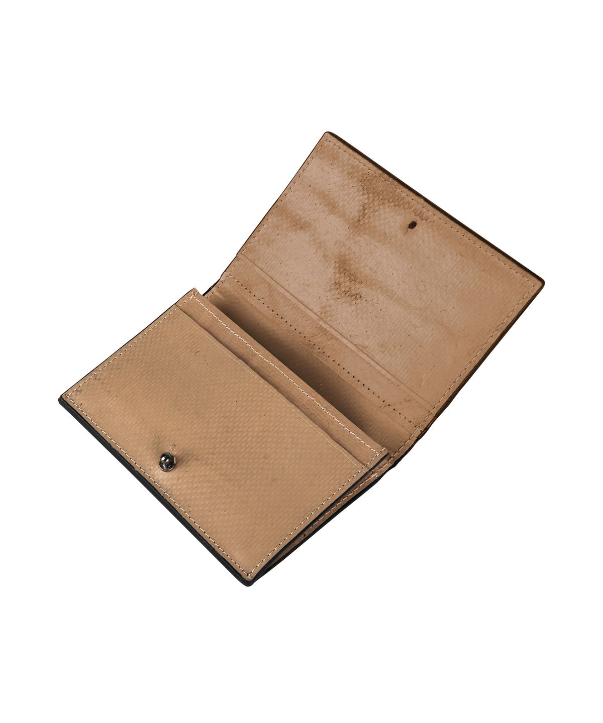 카네이테이(KANEITEI) OM BUTTON STUD WALLET (BEIGE) / UPCYCLED