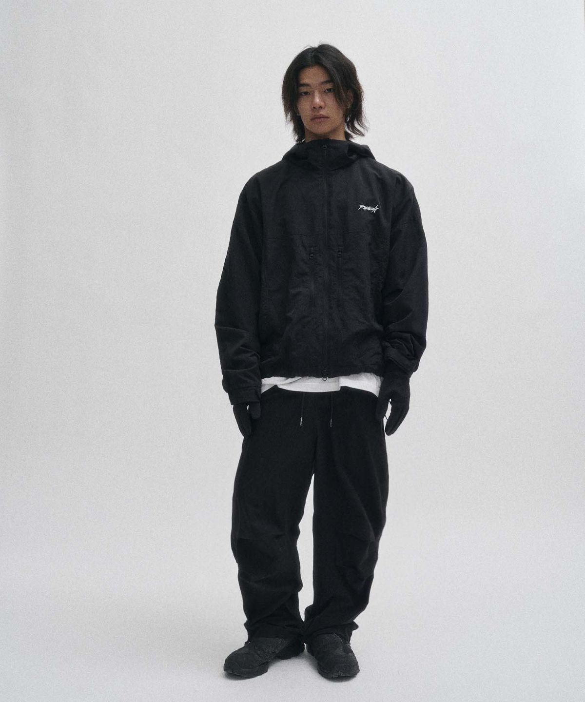 리트리버클럽(RETRIEVER CLUB) STAR LOGO WINDBREAKER [BLACK]