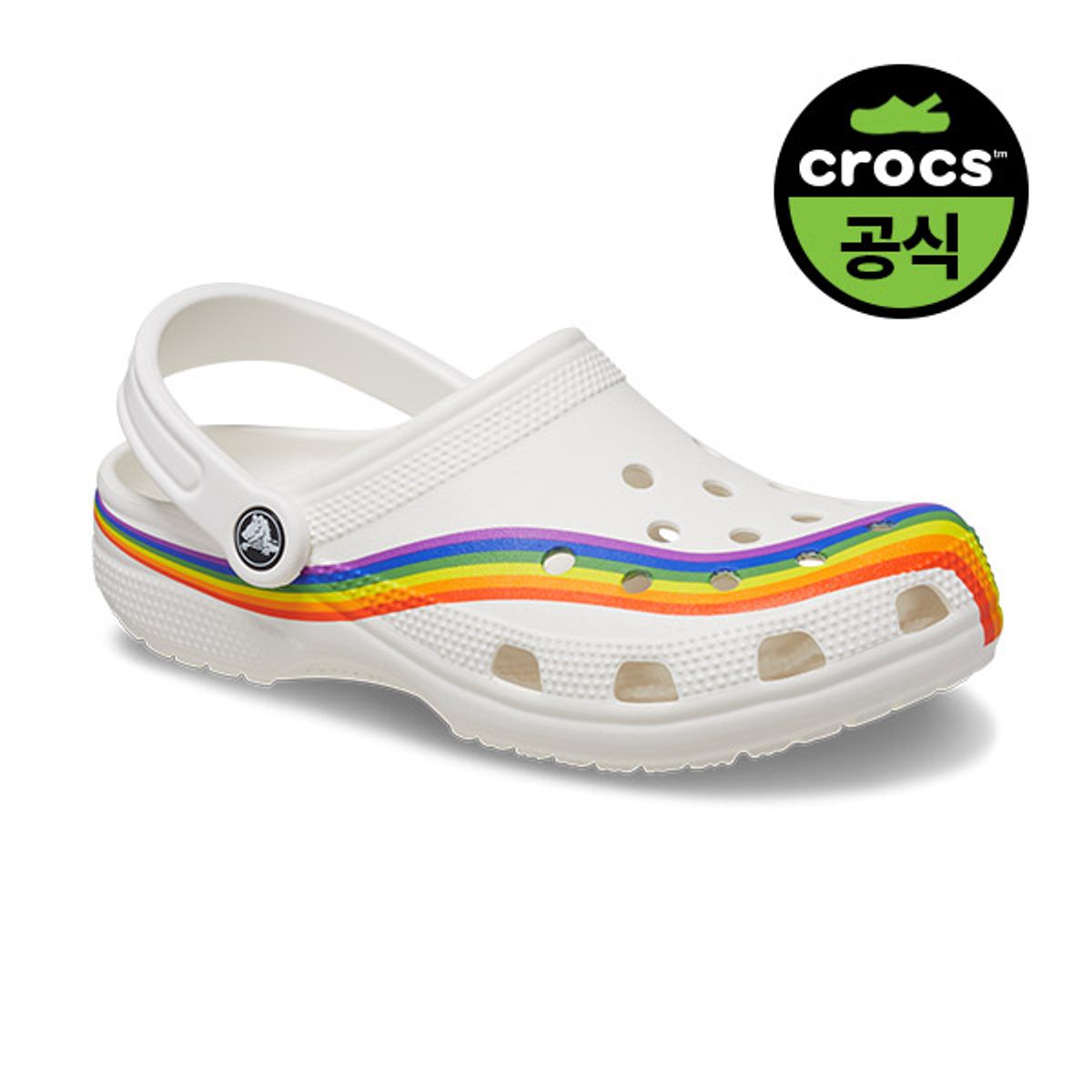크록스(CROCS) 공용 클래식 레인보우 다이 클로그 WTM (24SUCL208106)