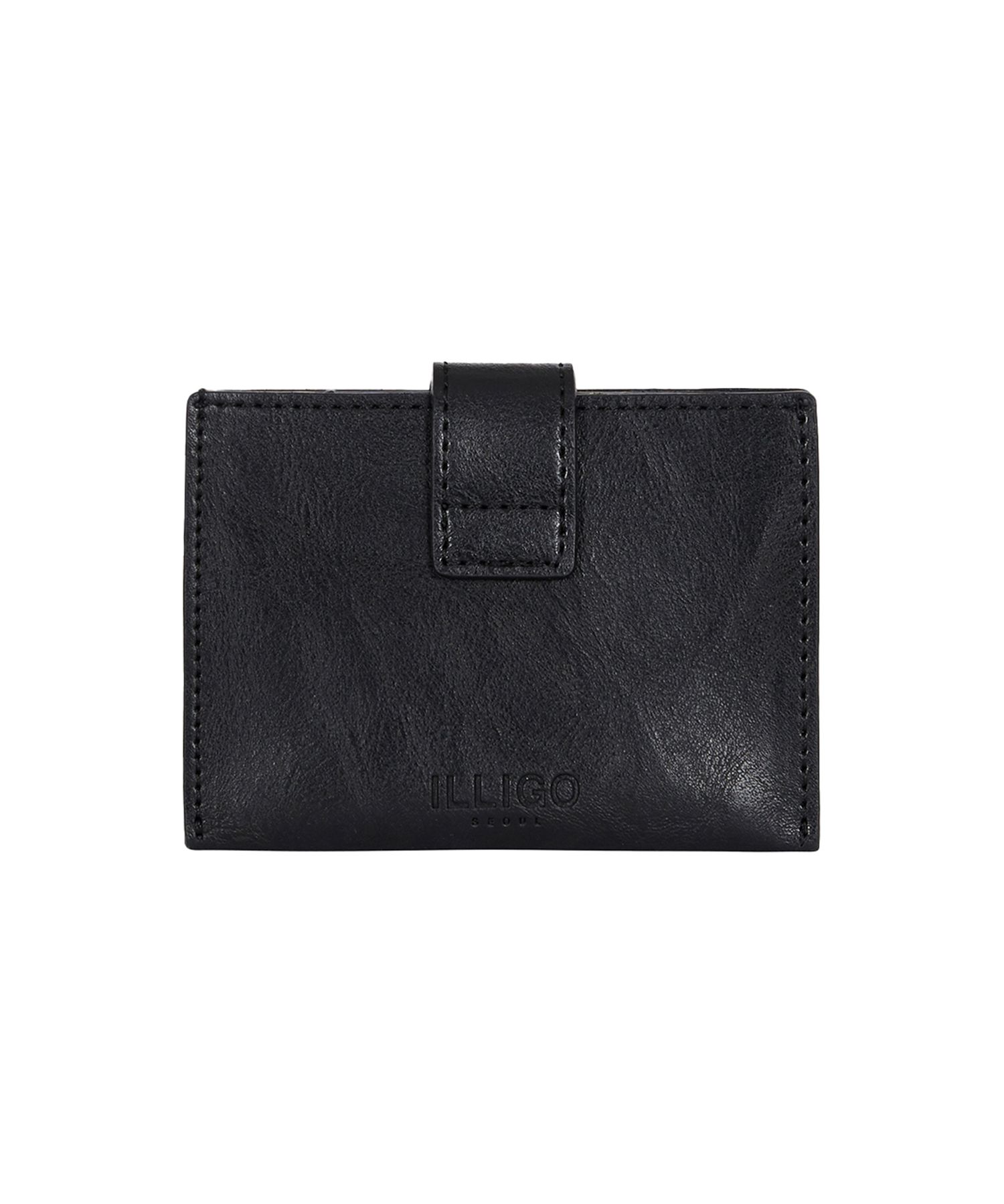 MUSINSA | ILLIGO Western Accordion Card Holder Black