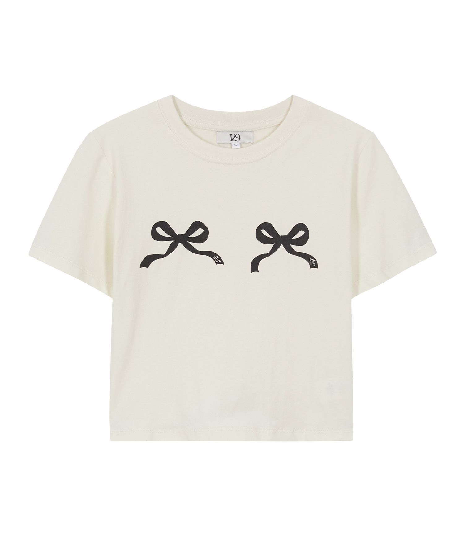 ★ILLIGO★ Ribbon Fitted T-Shirt Ivory MUSINSA | ILLIGO Ribbon Fitted T-Shirt Ivory