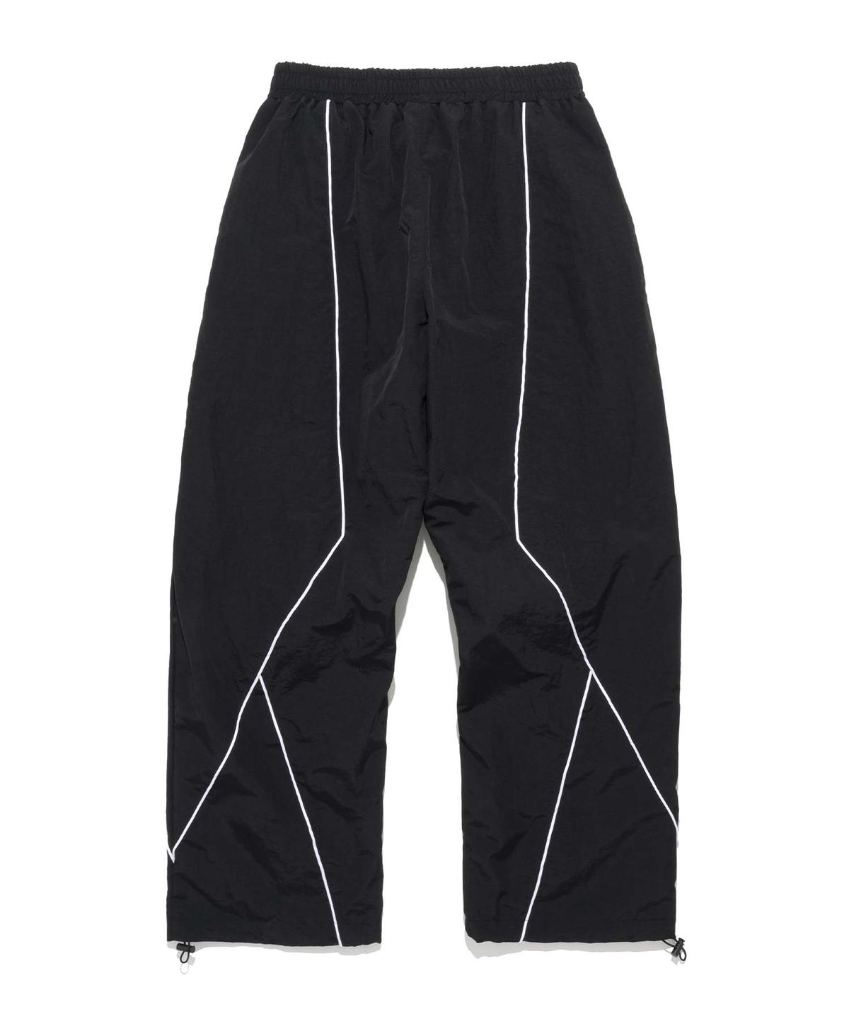 리트리버클럽(RETRIEVER CLUB) WHITE LINE NYLON PANTS [BLACK]