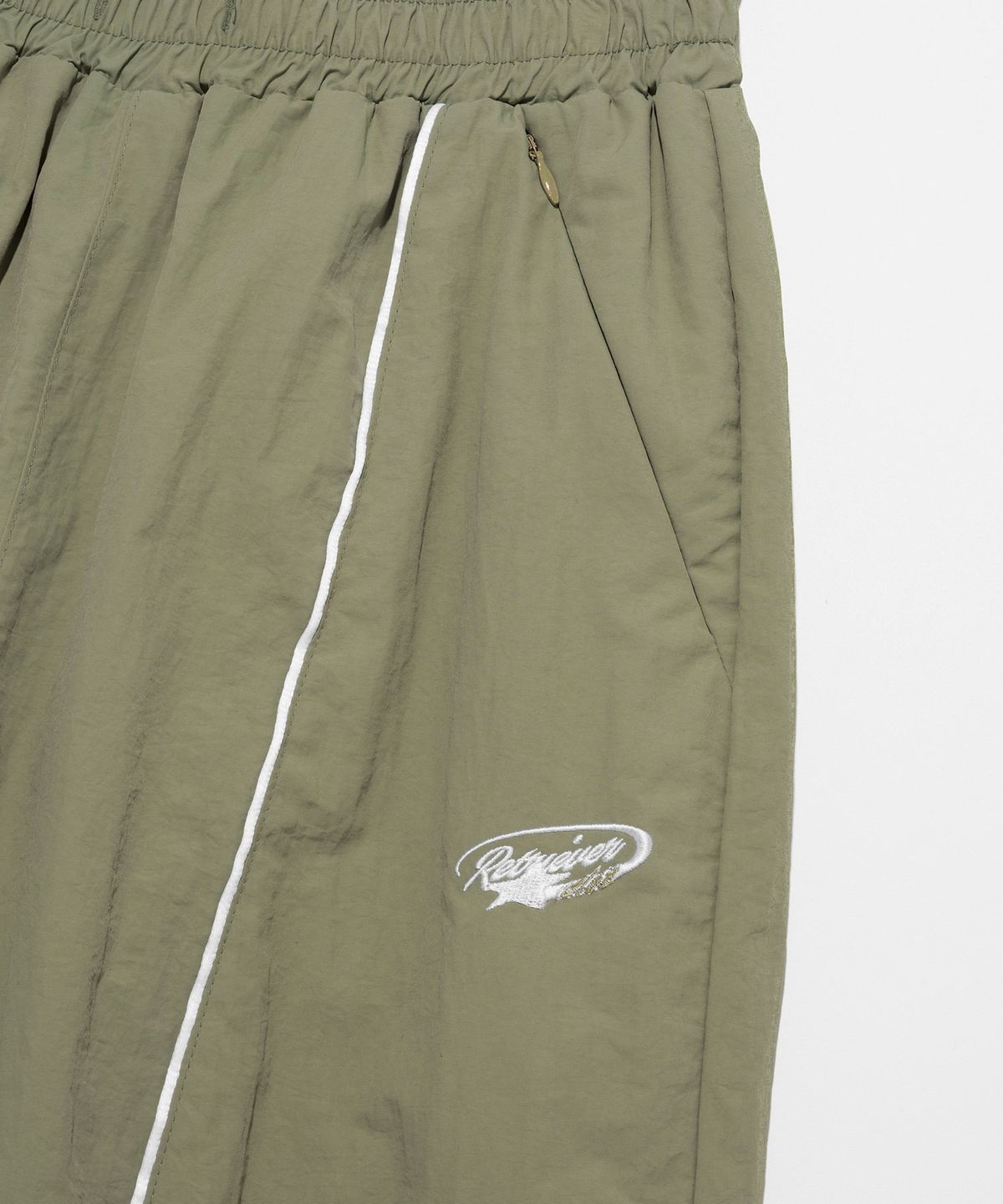 리트리버클럽(RETRIEVER CLUB) WHITE LINE NYLON PANTS [LIGHT GREEN]