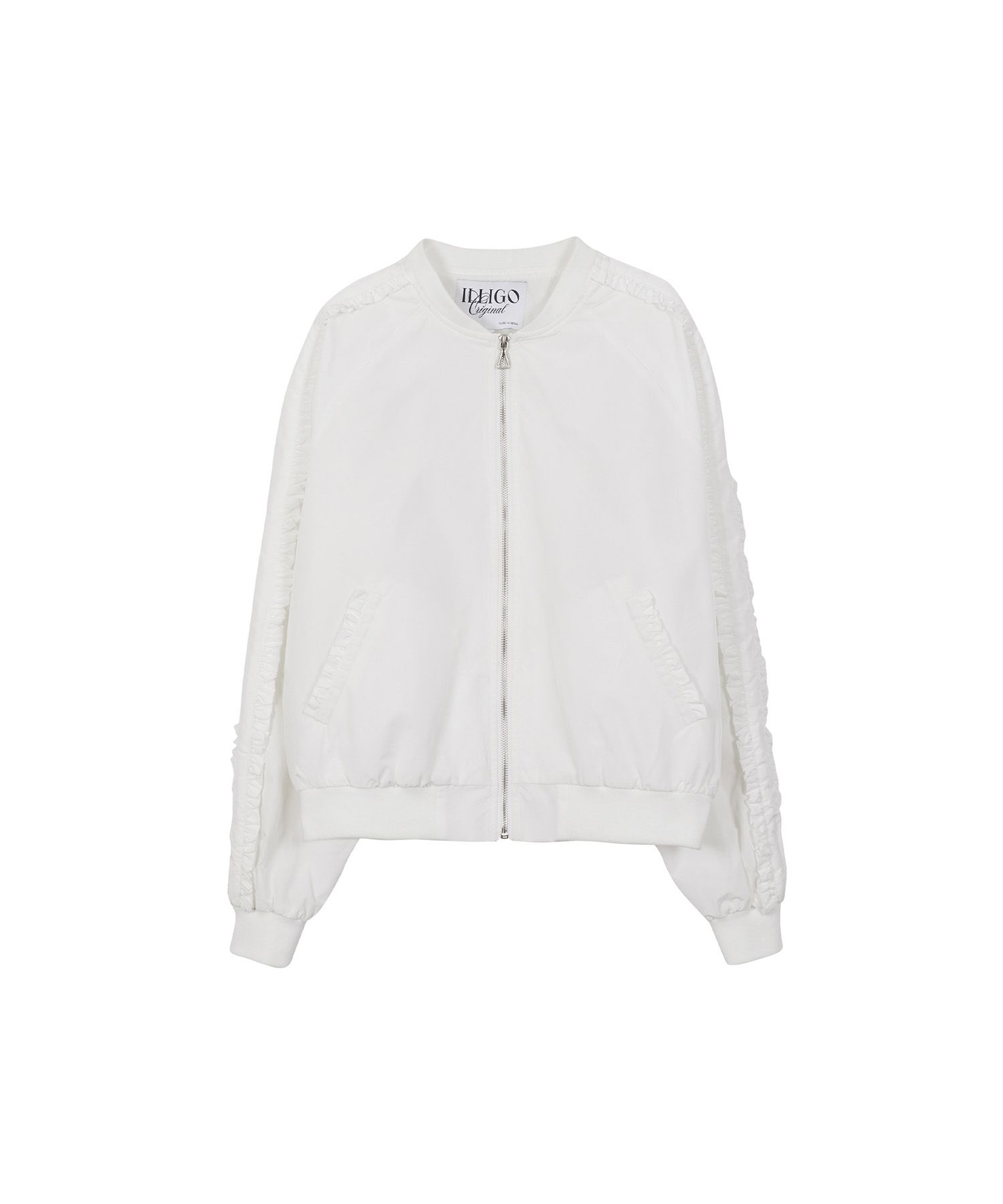 ★ ILLIGO★ PETAL FRILL BOMBER JACKET MUSINSA | ILLIGO Petal frill bomber jacket white