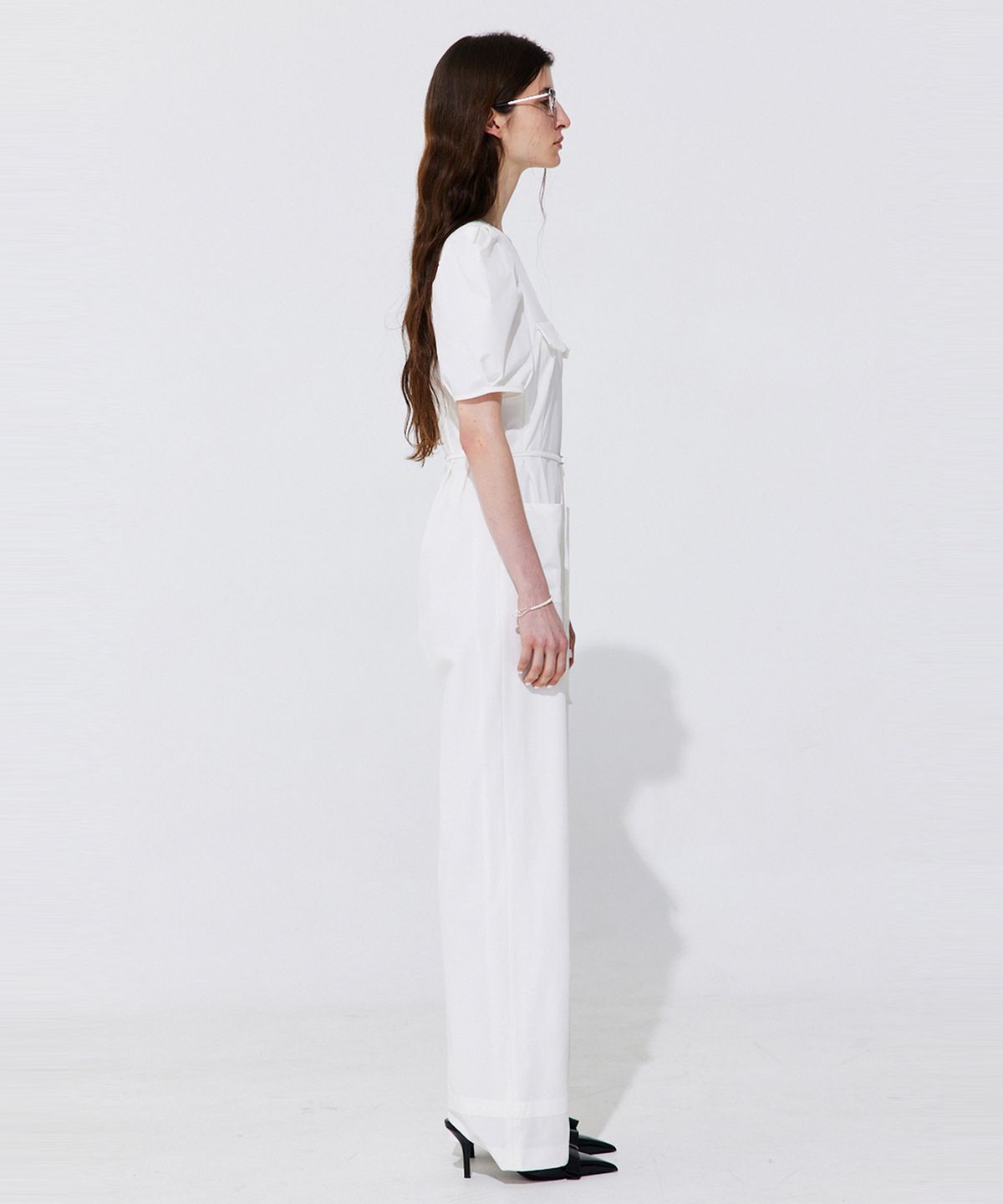 분더캄머(WNDERKAMMER) Puff Belted Jumpsuit_White (퍼프 벨티드 점프수트_화이트)