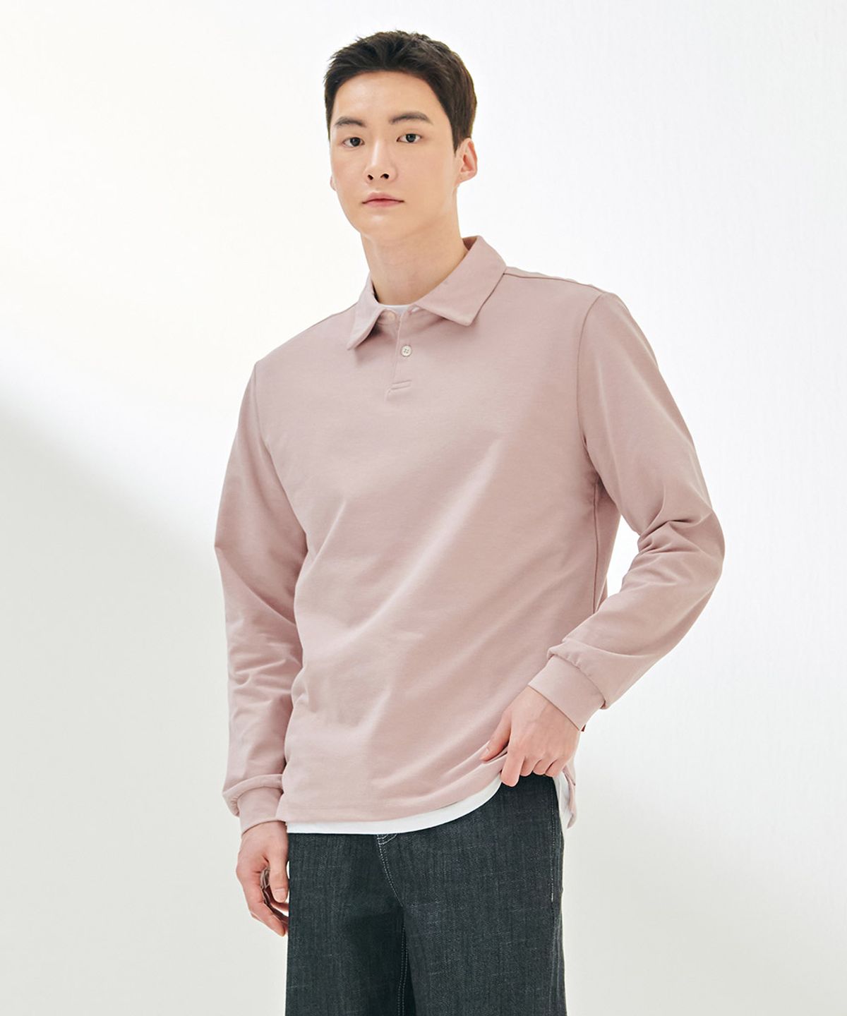 체이스컬트(CHASECULT) 남성 모던 카라 긴팔 티셔츠-DARK5122B0P