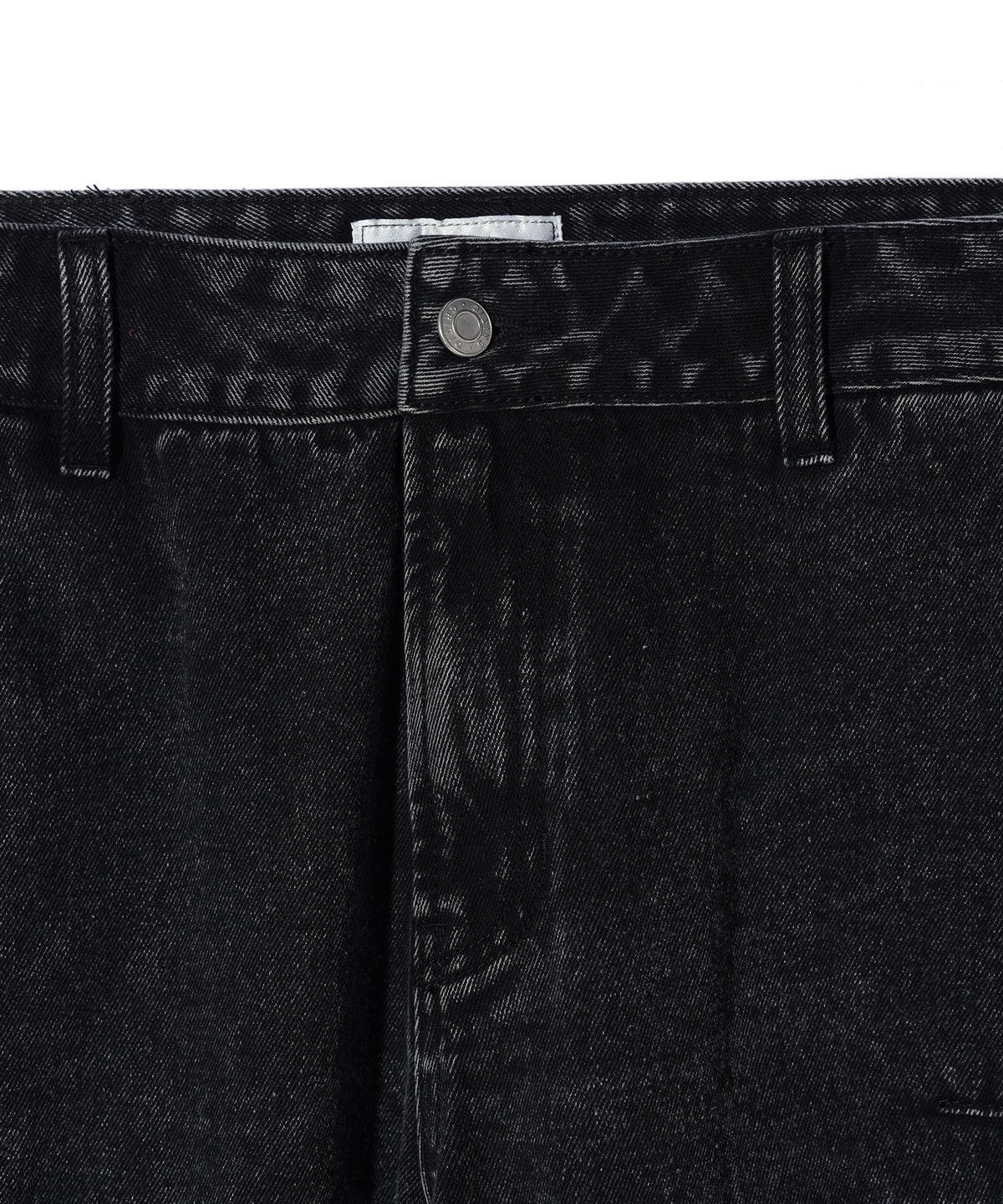 크리틱(CRITIC) HALF DOUBLE KNEE POCKET DENIM PANTS BLACK