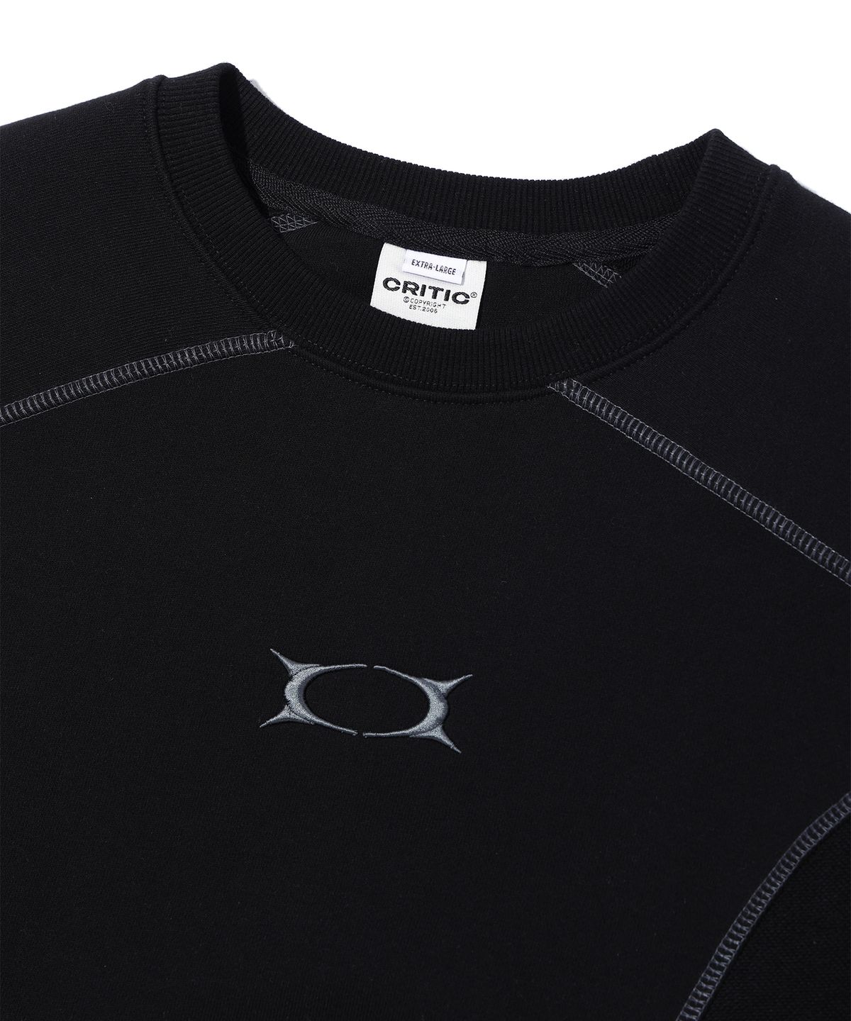 크리틱(CRITIC) INCISION PIGMENT SWEATSHIRTS BLACK
