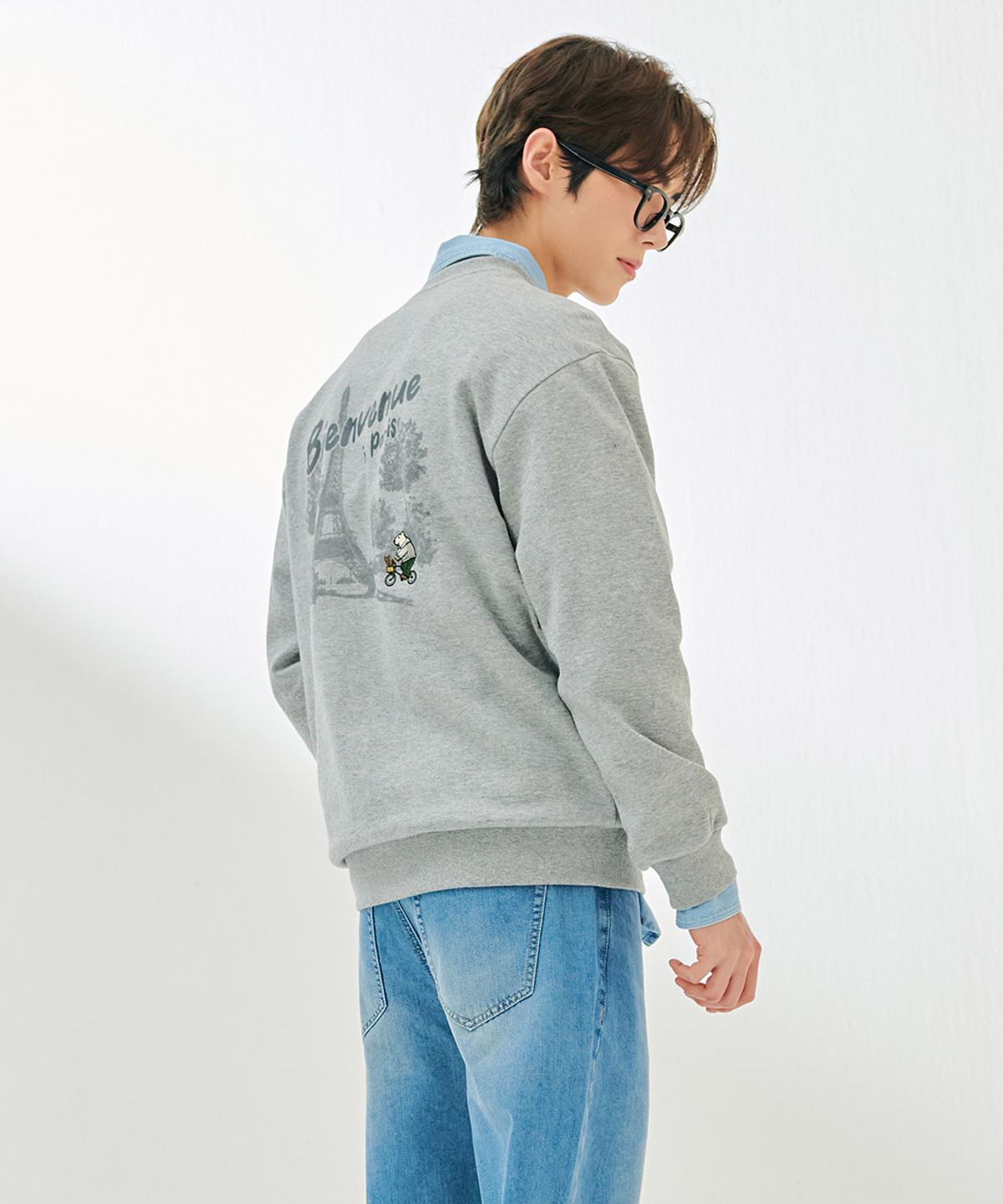체이스컬트(CHASECULT) 공용 캐릭터 맨투맨 티셔츠-DARU5133B0B