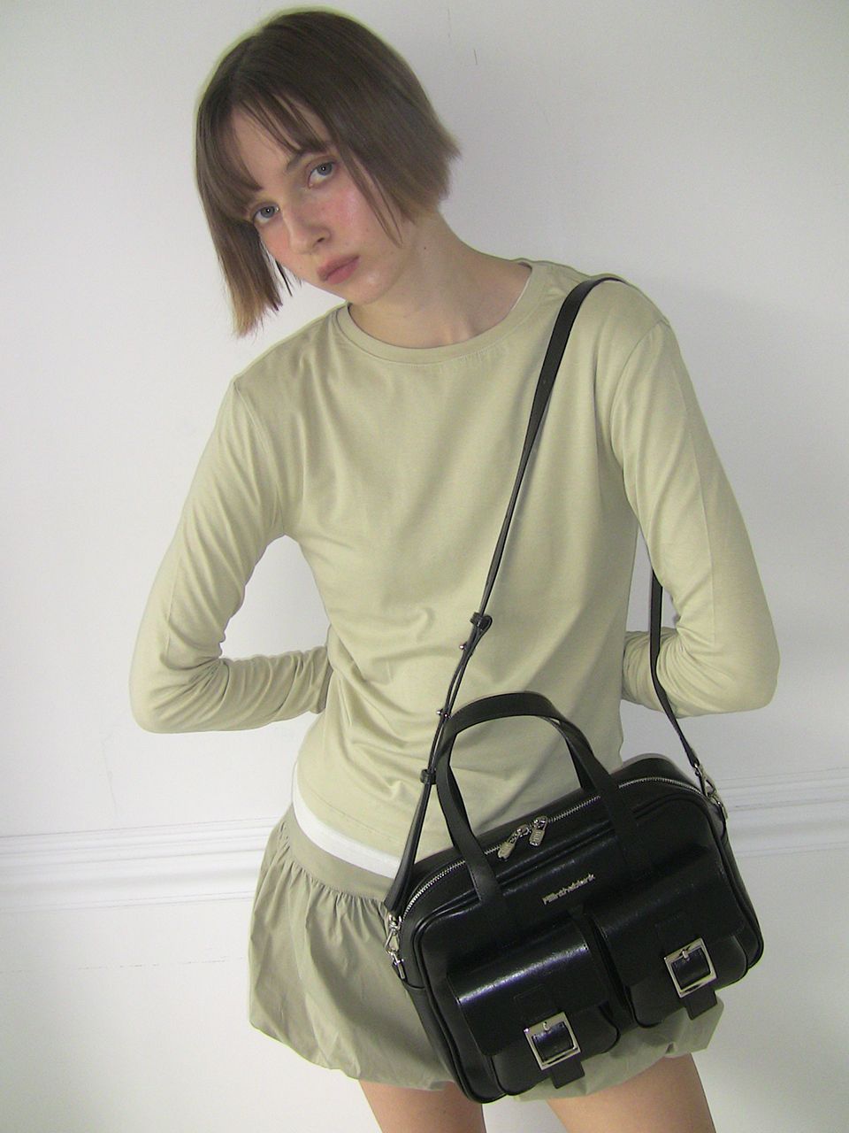 MUSINSA | FILLINTHEBLANK PK Middle Shoulder Bag (black)