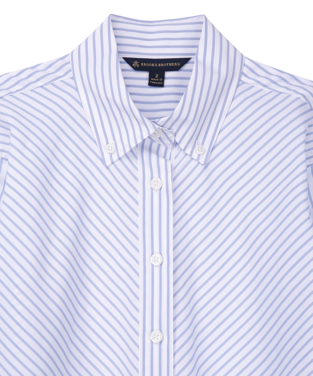 브룩스 브라더스(BROOKS BROTHERS) 코튼 뱅갈 스트라이프 셔츠 원피스 (블루) (BBDZWF8130MES)