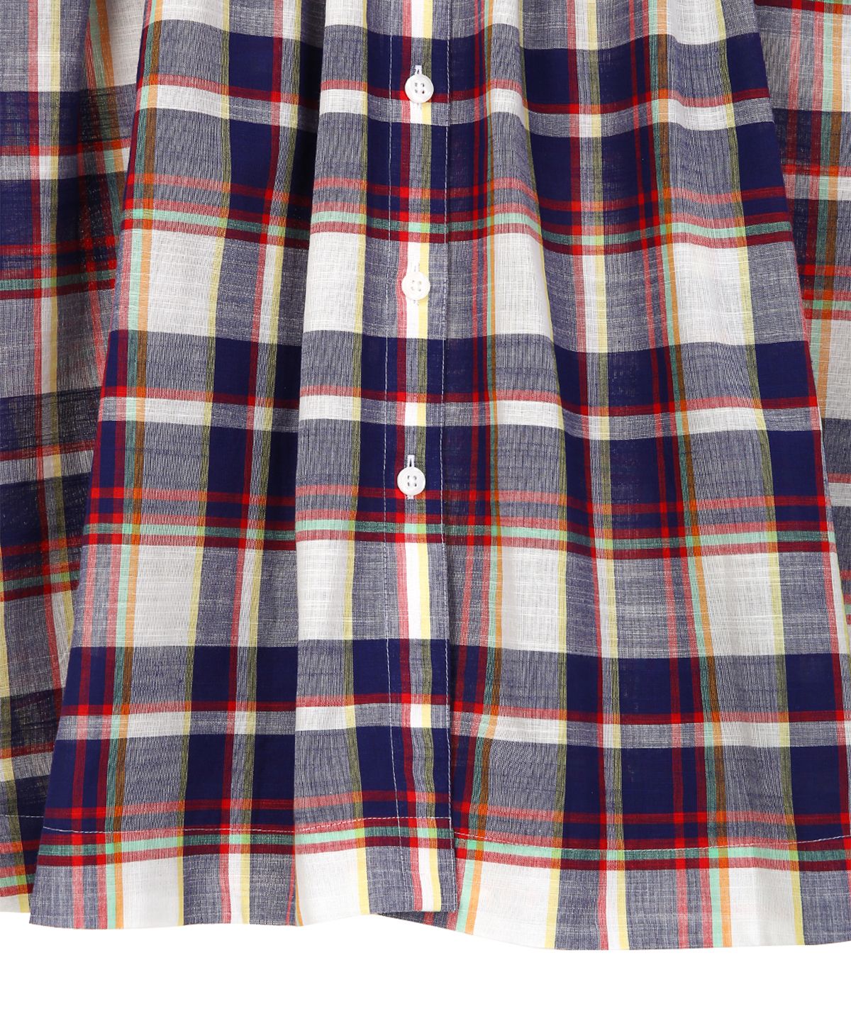 브룩스 브라더스(BROOKS BROTHERS) 코튼 마드라스 셔츠 원피스 (멀티) (BBDZWM68227ES)