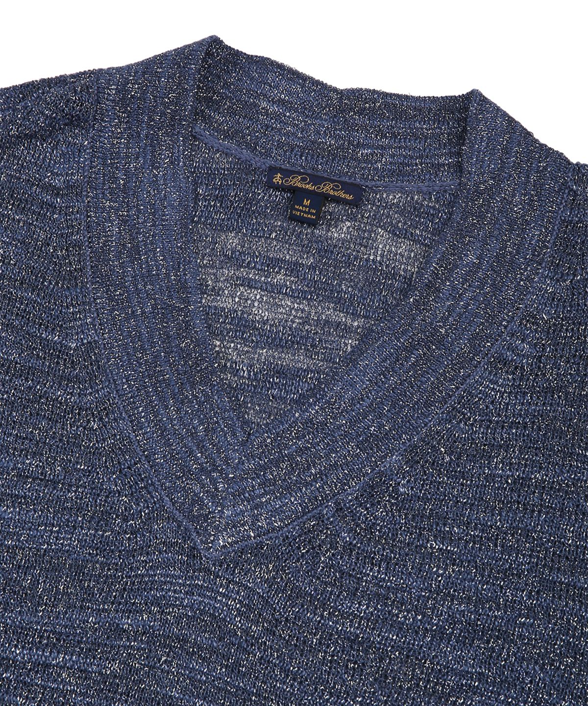 브룩스 브라더스(BROOKS BROTHERS) 린넨 루렉스 릴렉스 핏 스웨터 (블루) (BBWNWM7245MES)