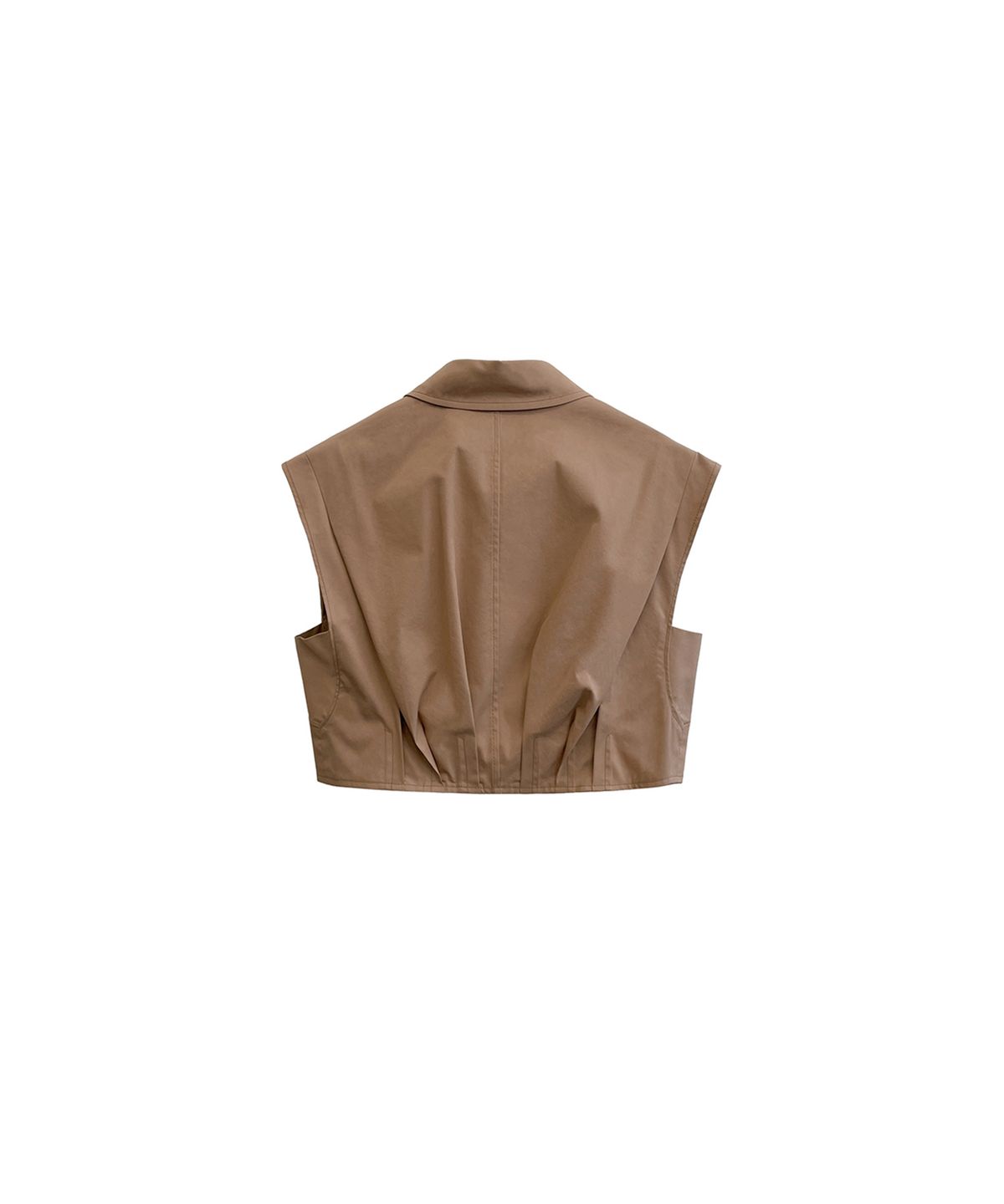 므아므(MMAM) Pin tuck sleeveless crop shirt set-up