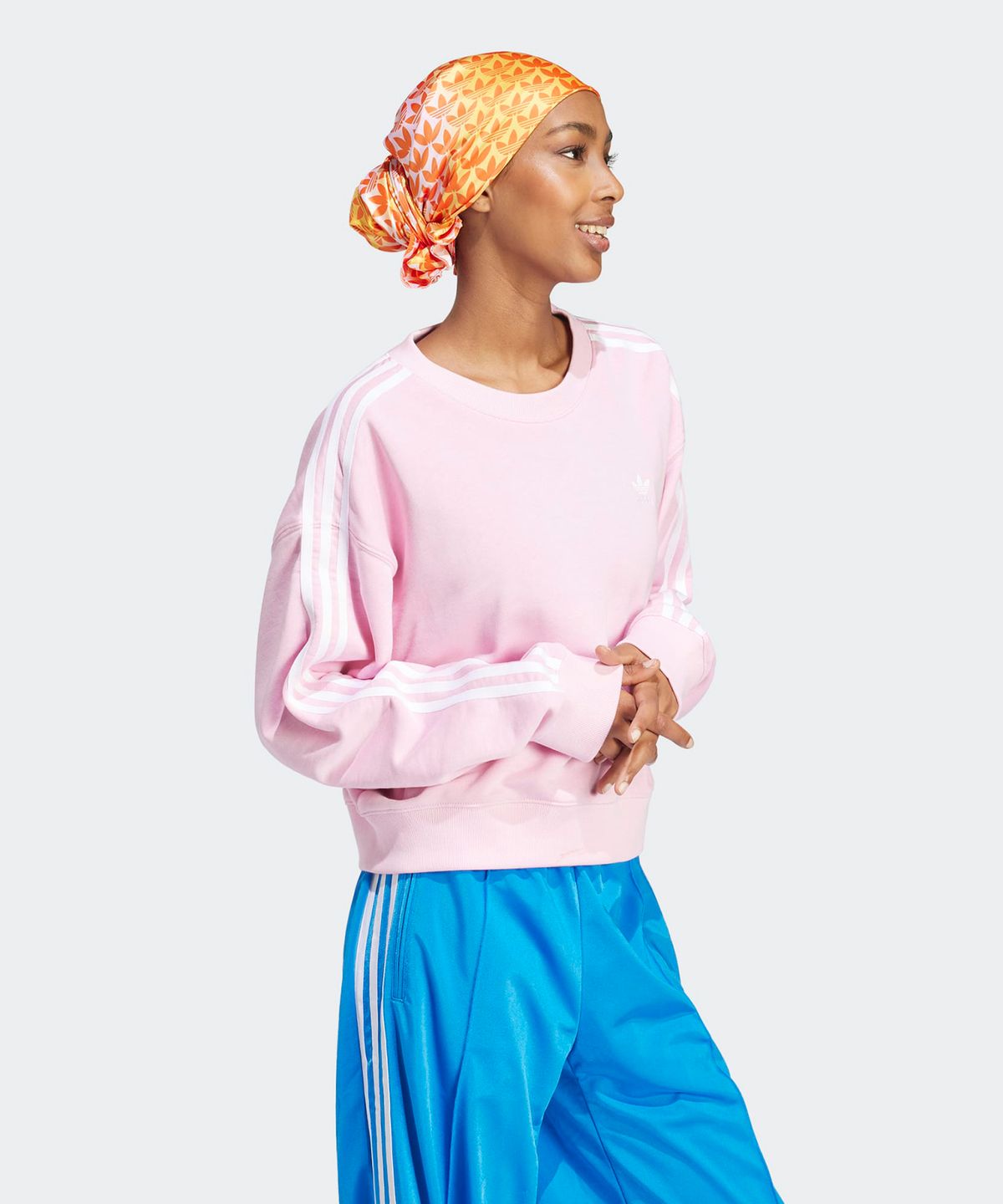 아디다스(ADIDAS) 3S 크루 스웨트셔츠 - 핑크 / IR5525