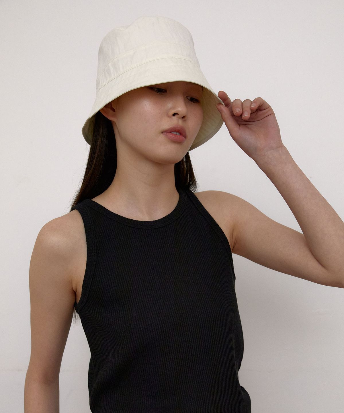 38컴온커먼(38COMEONCOMMON) Cotton Bucket Hat (Ivory)