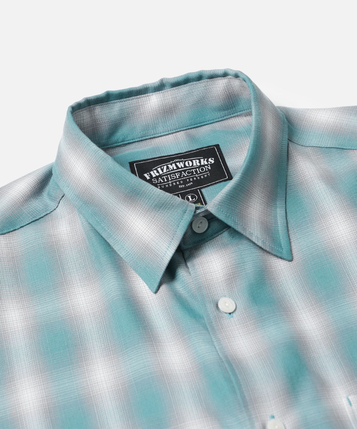 프리즘웍스(FRIZMWORKS) OMBRE CHECK RELAXED SHIRT _ MINT