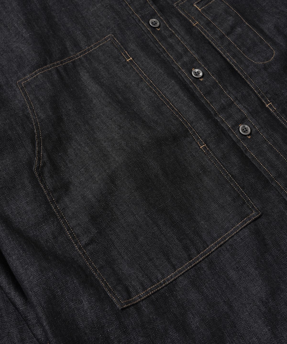 프리즘웍스(FRIZMWORKS) DENIM CARPENTER POCKET WORK SHIRT _ BLACK