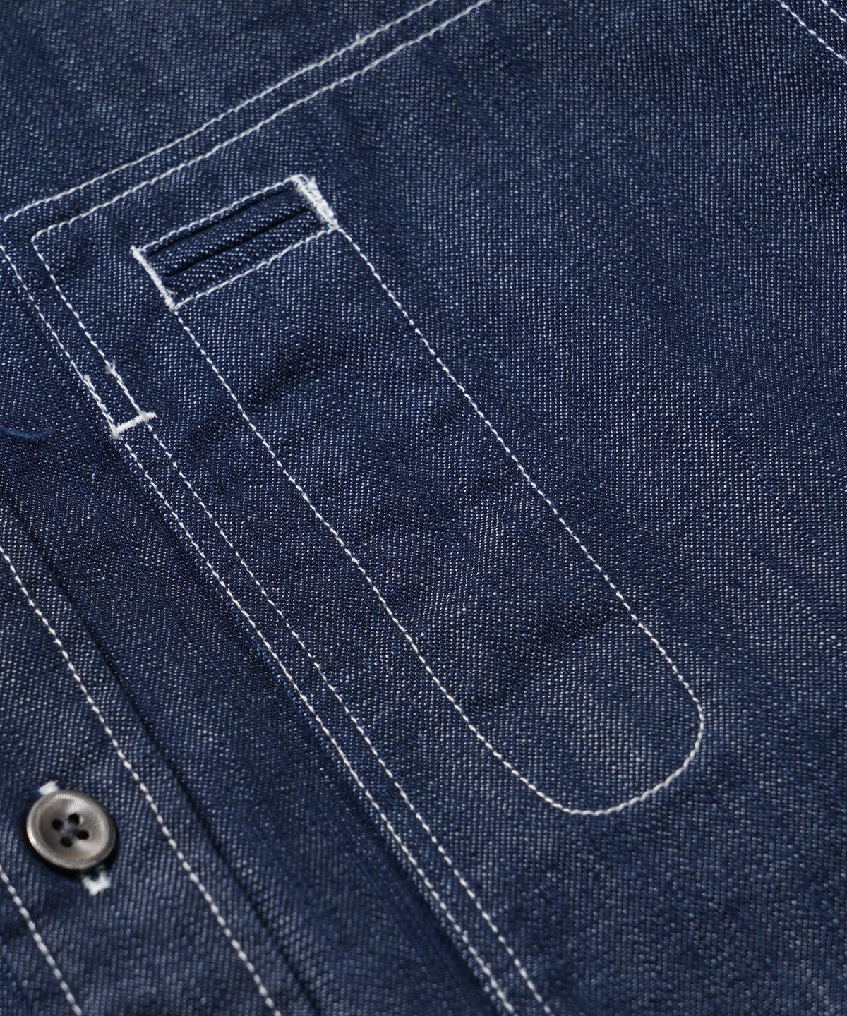 프리즘웍스(FRIZMWORKS) DENIM CARPENTER POCKET WORK SHIRT _ BLUE