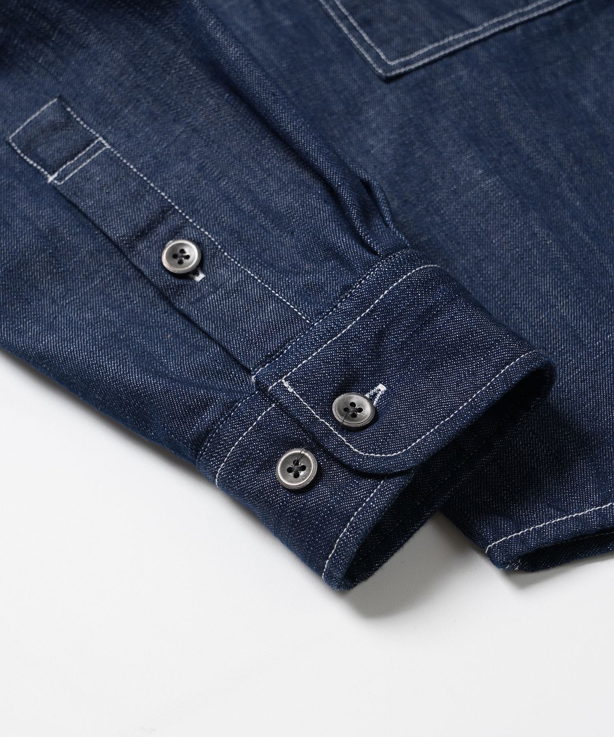프리즘웍스(FRIZMWORKS) DENIM CARPENTER POCKET WORK SHIRT _ BLUE