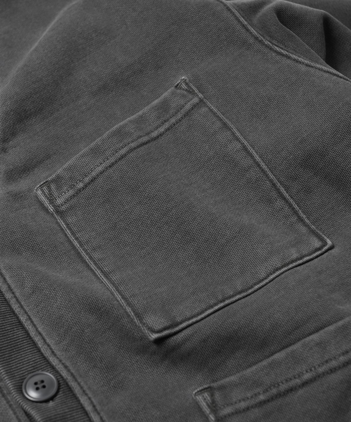 프리즘웍스(FRIZMWORKS) PIGMENT DYEING HEAVYWEIGHT CARDIGAN _ CHARCOAL