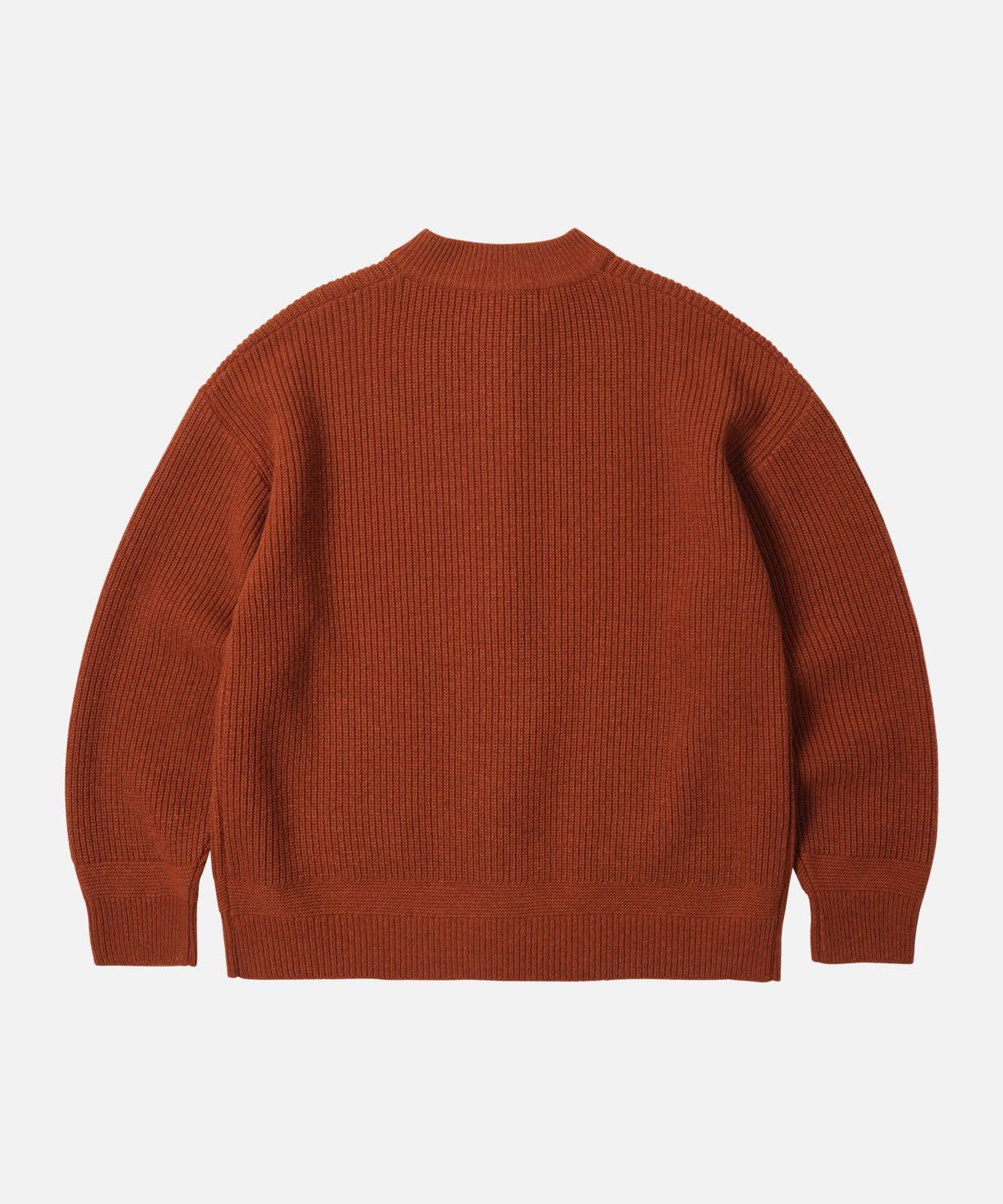 프리즘웍스(FRIZMWORKS) WOOL DECK ZIP UP CARDIGAN _ BRICK