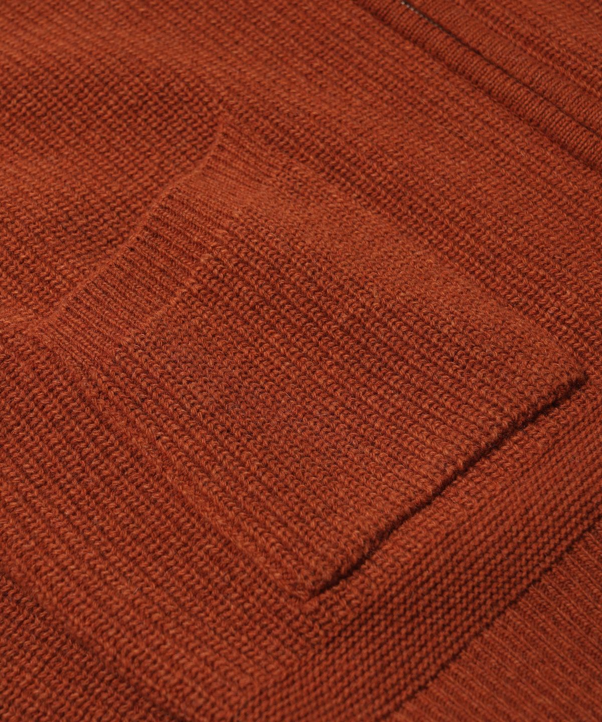 프리즘웍스(FRIZMWORKS) WOOL DECK ZIP UP CARDIGAN _ BRICK