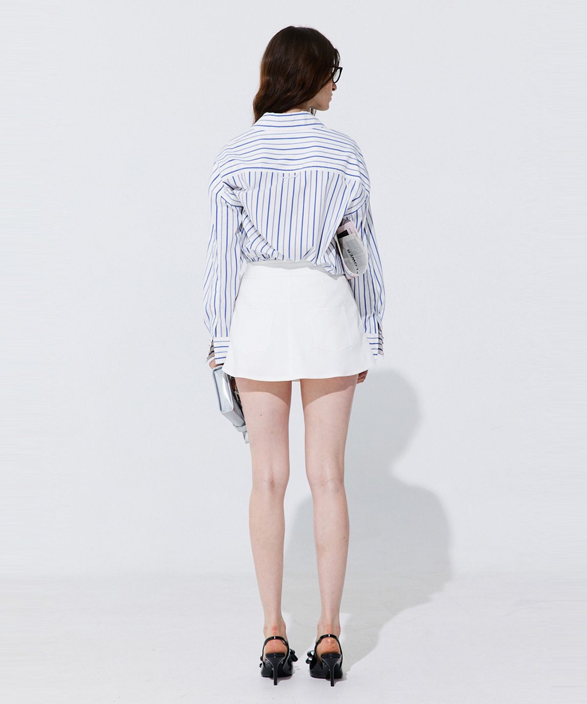 분더캄머(WNDERKAMMER) Tuck Skort_White (턱 스커트 팬츠_화이트)