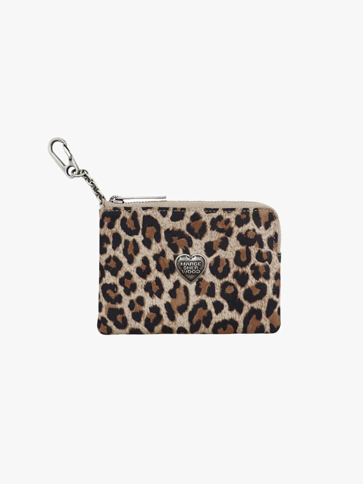 마지셔우드(MARGESHERWOOD) HEART ZIPPER WALLET_SILVER LOGO_suede_5colors