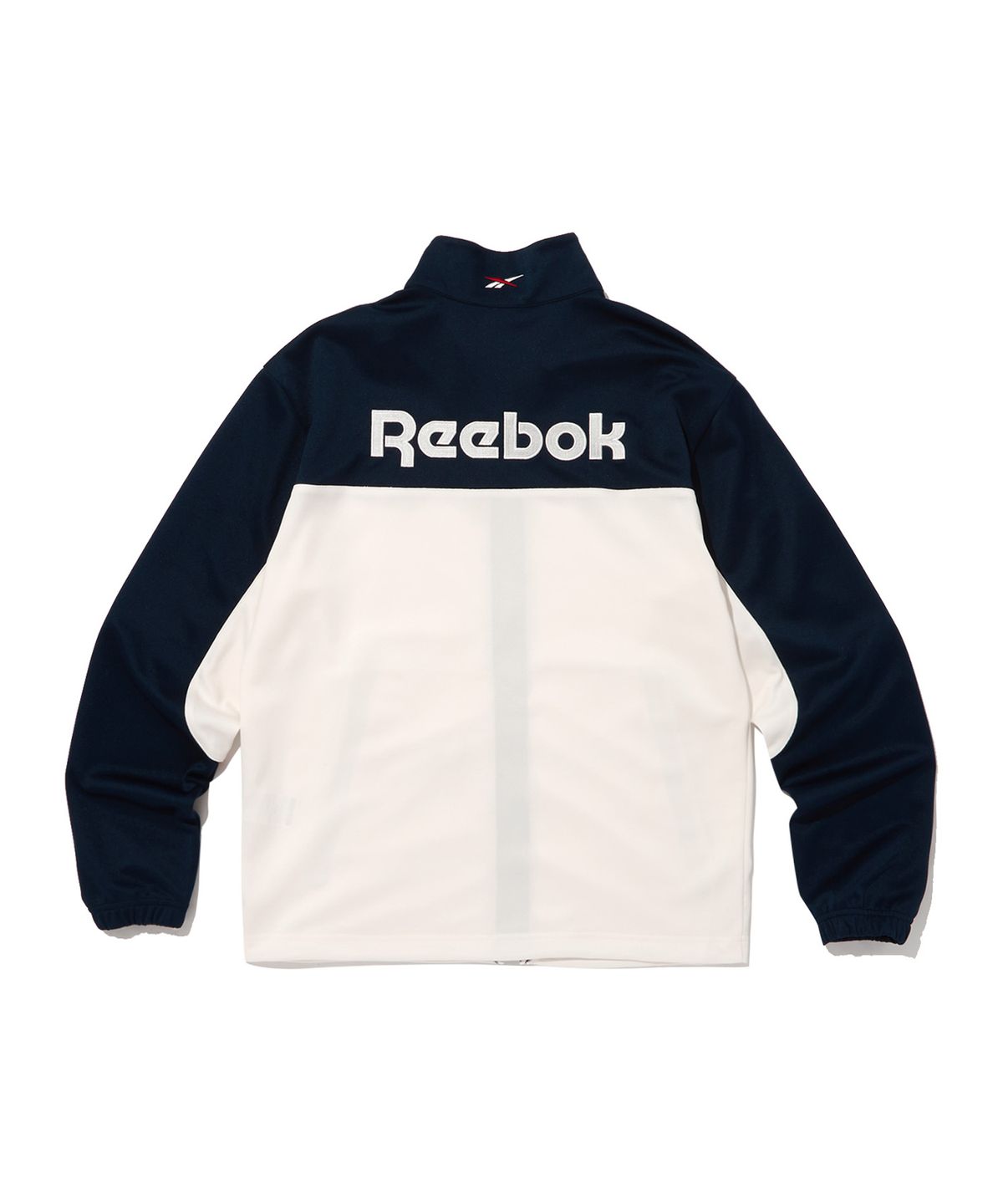 리복(REEBOK) 웜업 트랙탑 - 오프 화이트:네이비