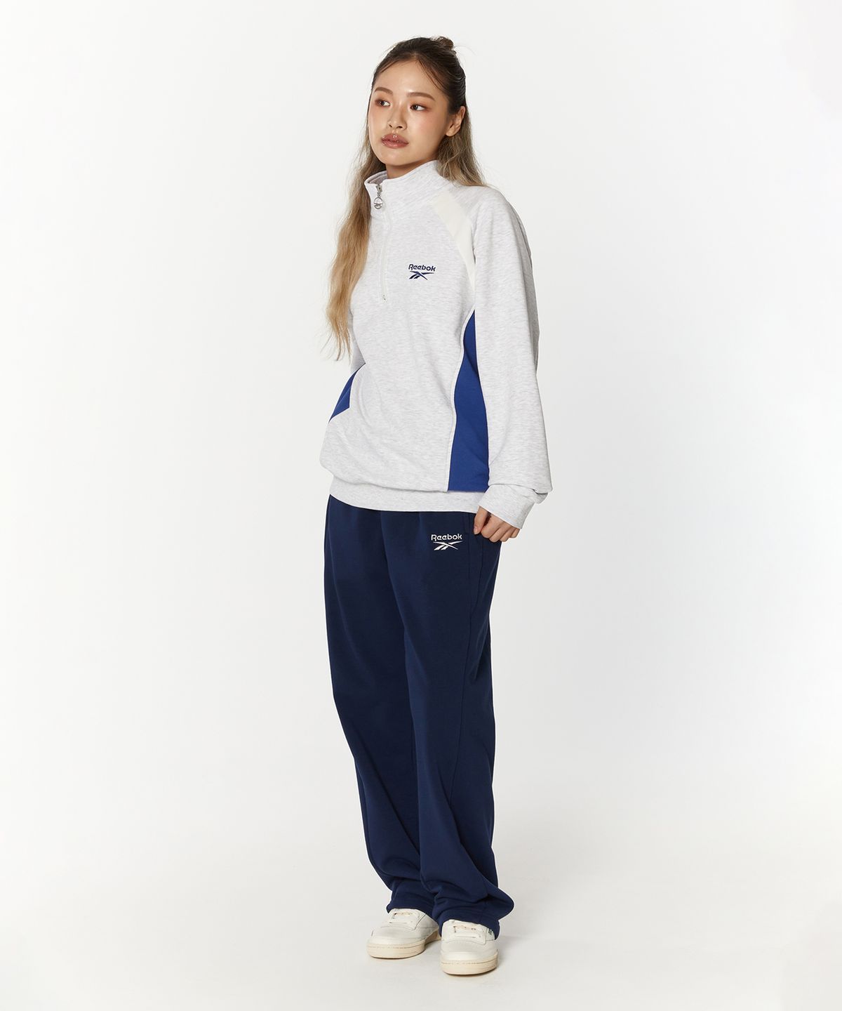 리복(REEBOK) 웜업 스웨트 팬츠 - 네이비