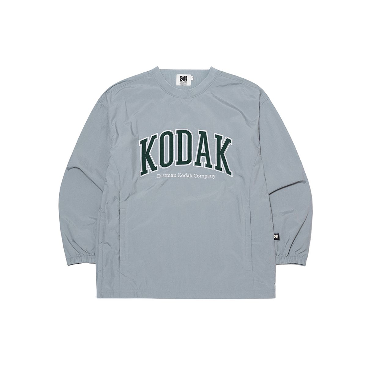 코닥(KODAK) 에센셜 워딩로고 피스테 맨투맨 GREY