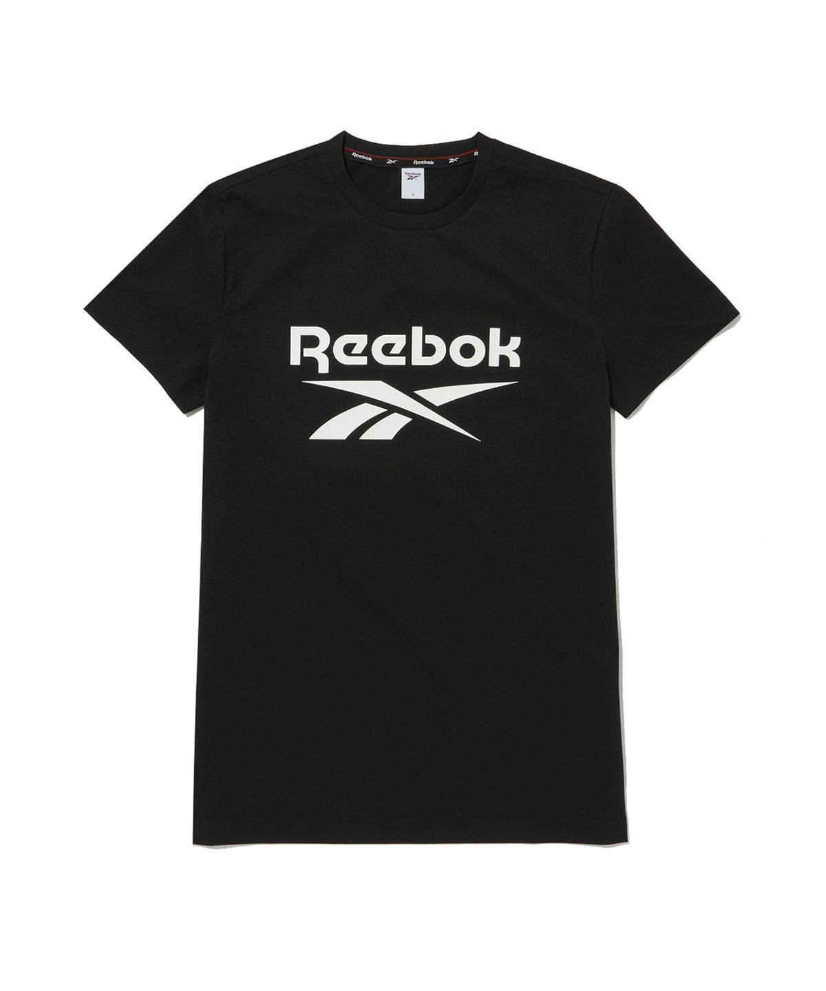 리복(REEBOK) 빅 로고 티셔츠 - 블랙
