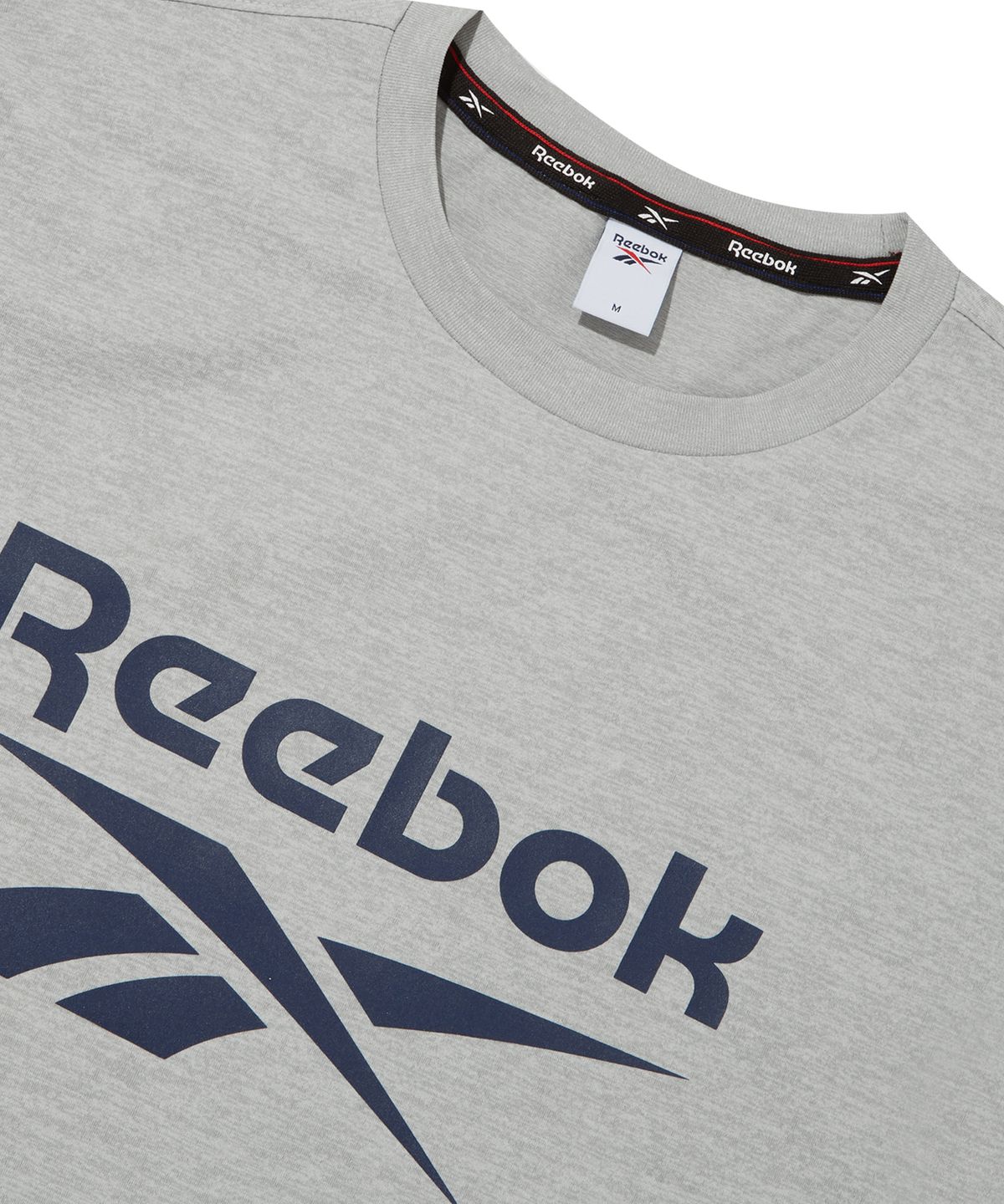 리복(REEBOK) 빅 로고 티셔츠 - 그레이