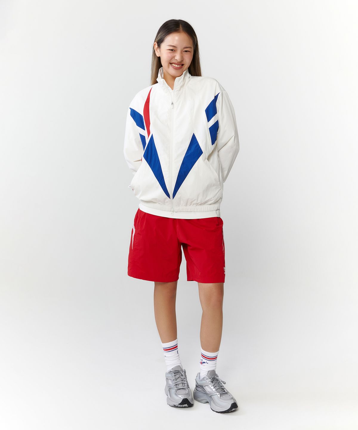 리복(REEBOK) 벡터 플래시 윈드 브레이커 - 오프 화이트
