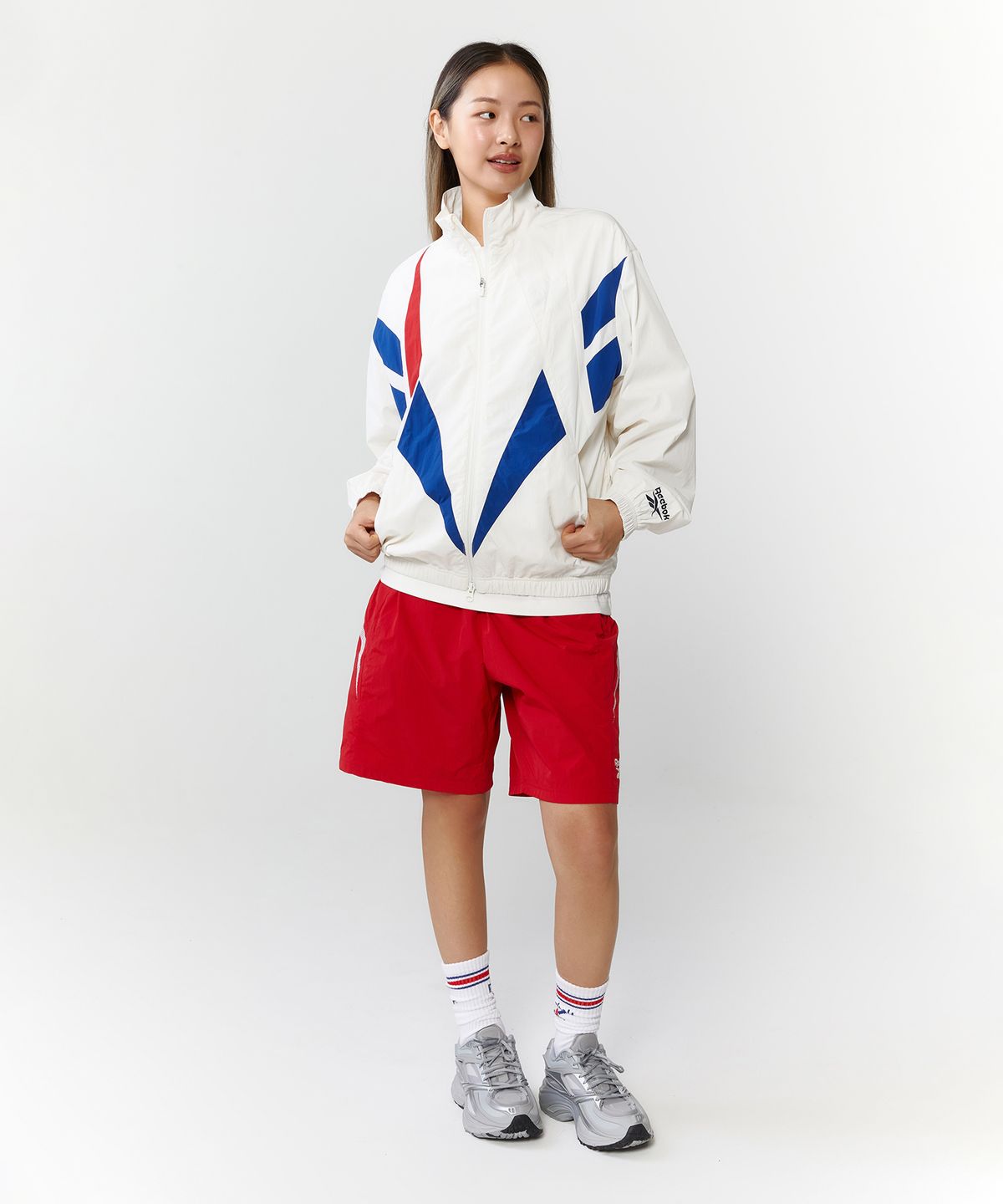 리복(REEBOK) 벡터 플래시 윈드 브레이커 - 오프 화이트