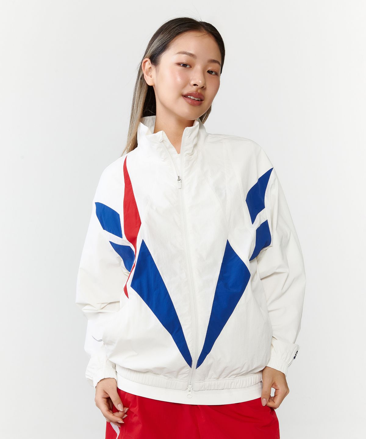 리복(REEBOK) 벡터 플래시 윈드 브레이커 - 오프 화이트