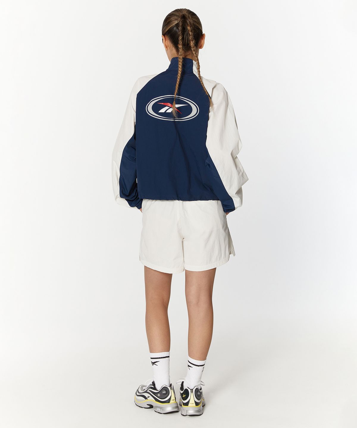 리복(REEBOK) 벡터 플래시 쇼츠 (W) - 화이트:네이비