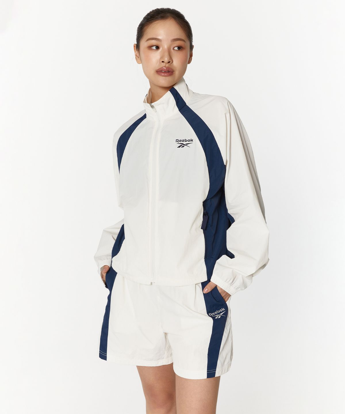 리복(REEBOK) 벡터 플래시 쇼츠 (W) - 화이트:네이비